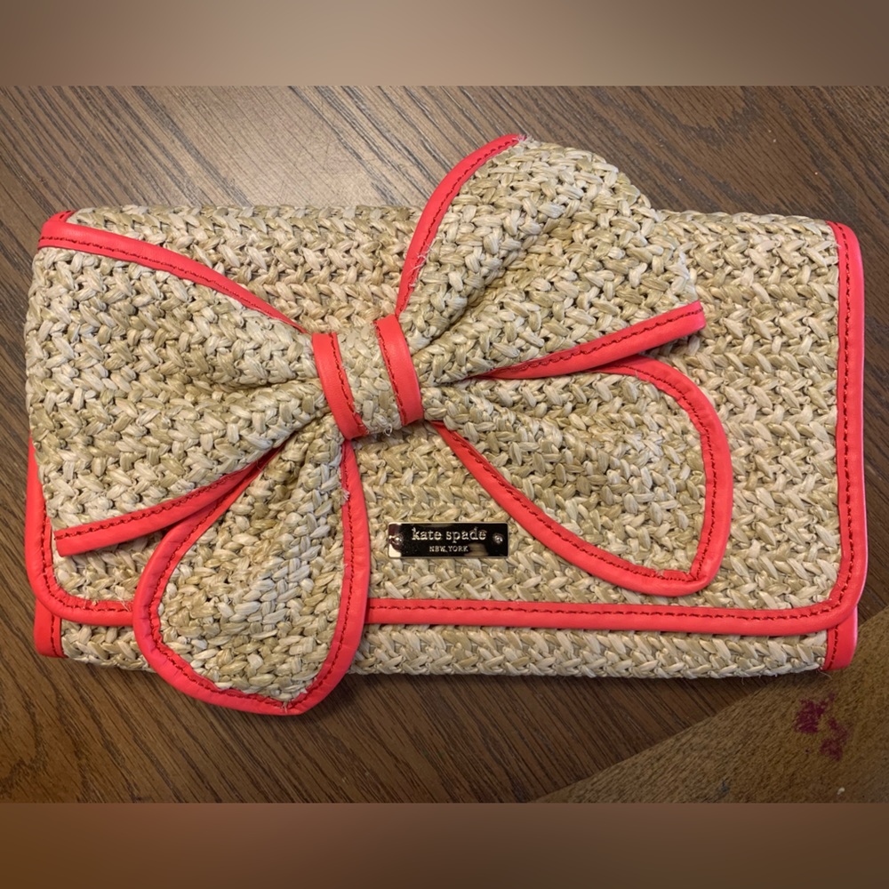 Kate Spade straw clutch